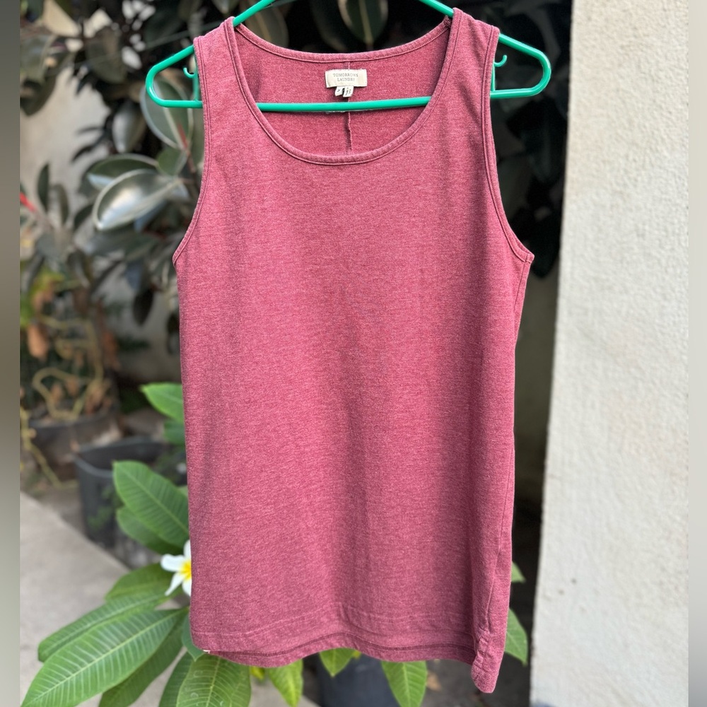 Men’s Brick Red Tomorrows Laundry Tank Top Size Medium